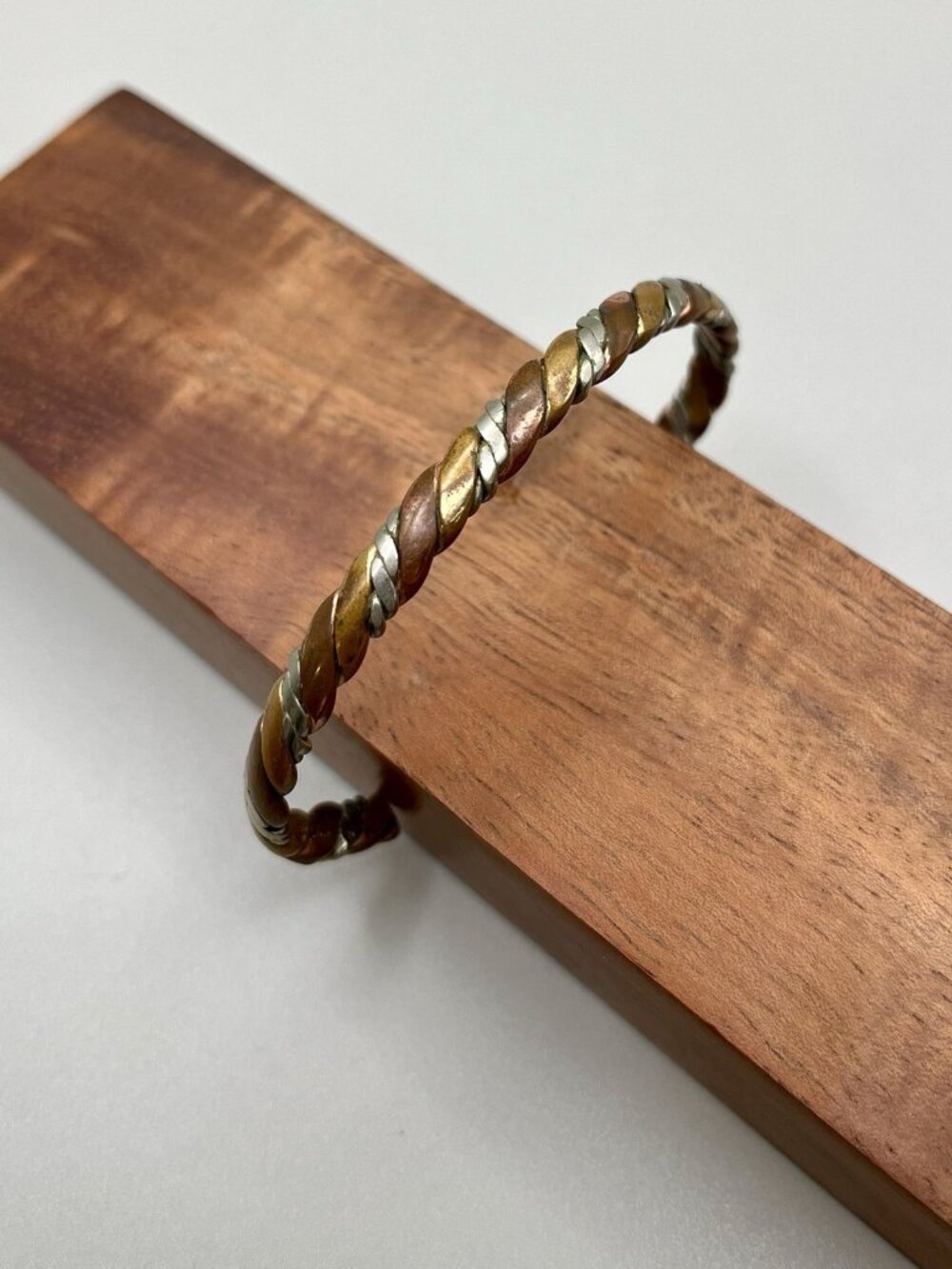 VTG Sergio Lub California Twisted Rope Cuff Bracelet Copper Brass Western Boho